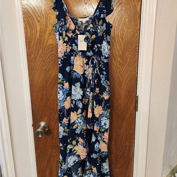 Socialite Ruffle Print Wrap Midi - Picture 2 of 6